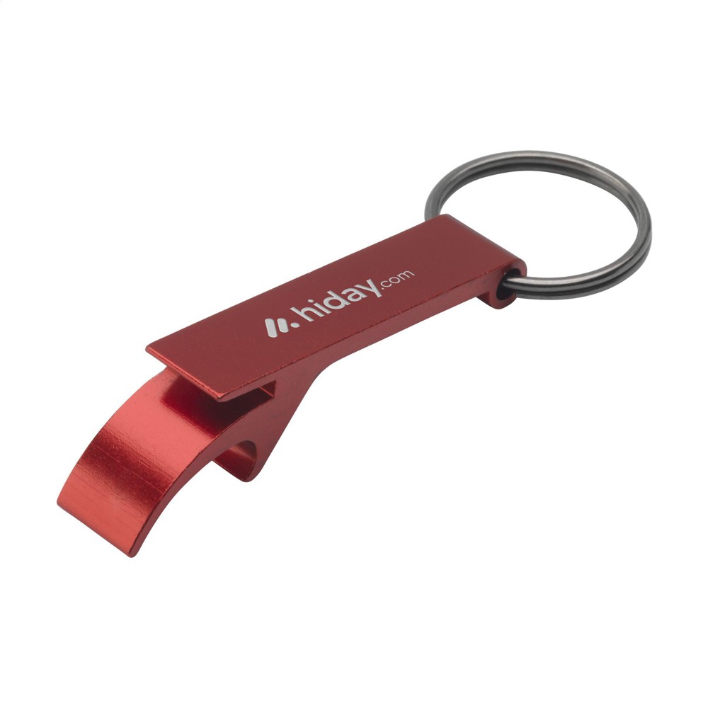Opener GRS Recycled Aluminium Schlüsselanhänger - rot (± PMS 207C)