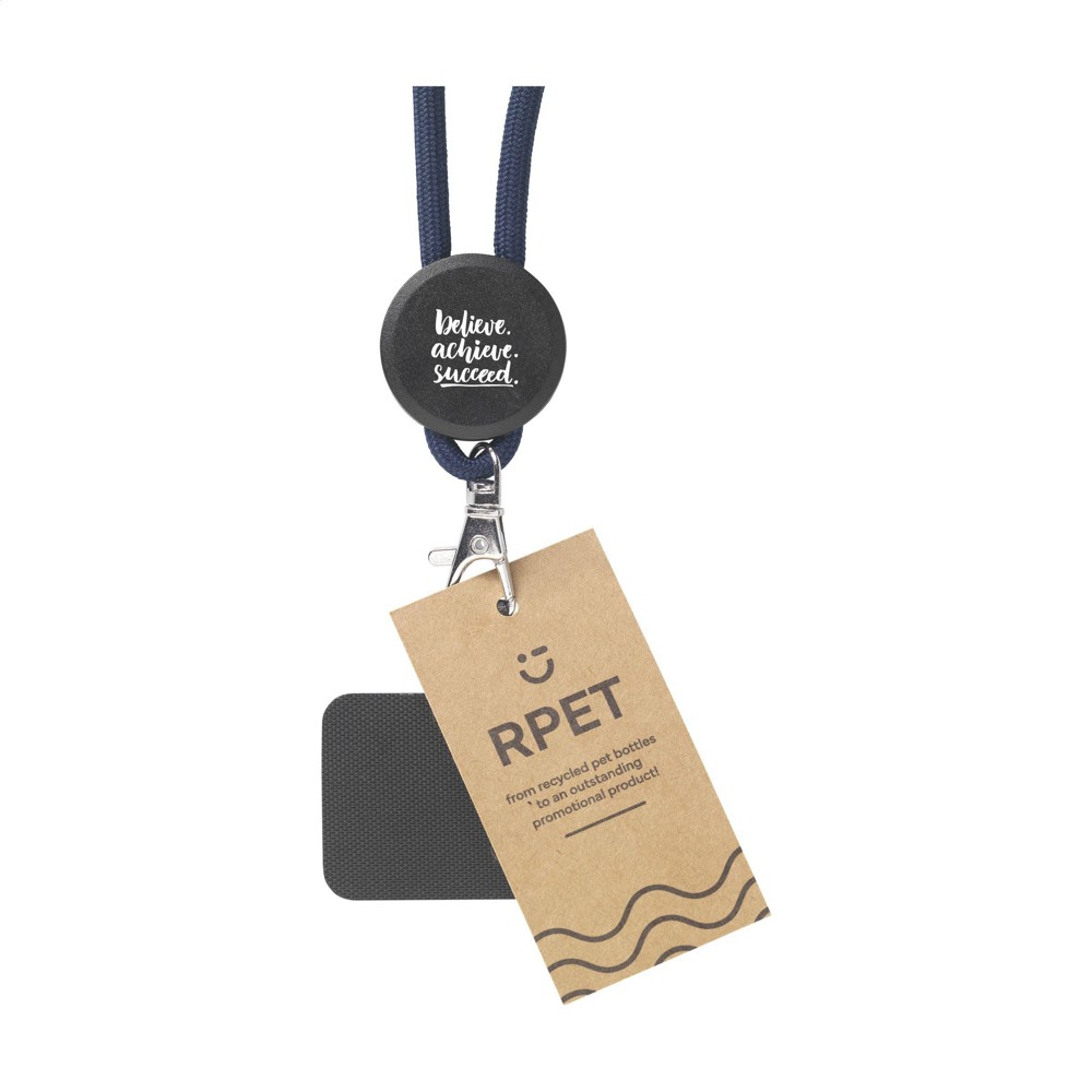 Lace Lanyard GRS RPET 0,5 cm Handy-Schlüsselband
