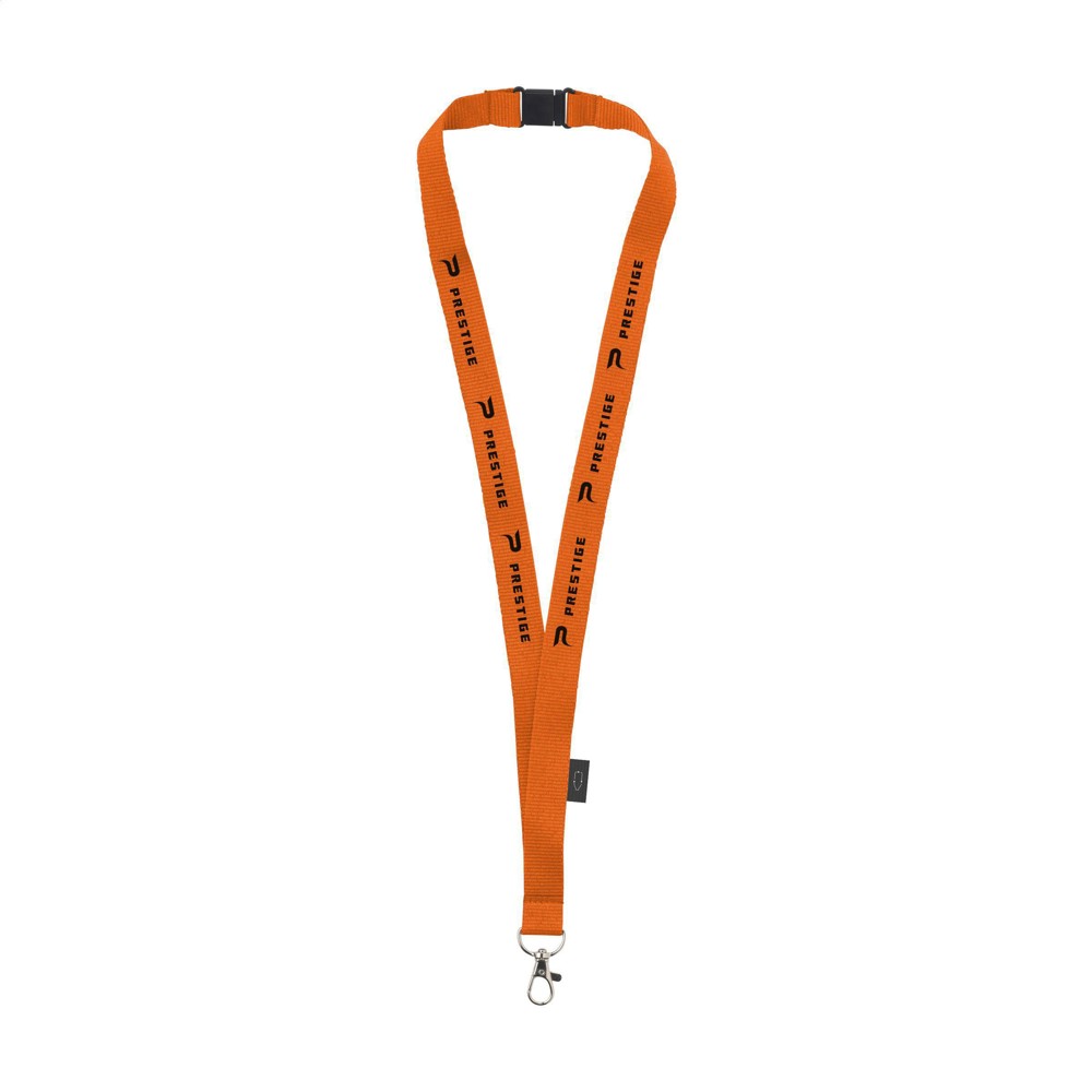 Lanyard Safety GRS RPET 2 cm Schlüsselband - orange (± PMS 1505C)