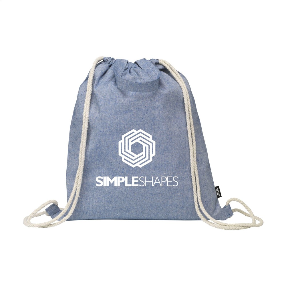 GRS Recycled Cotton PromoBag Plus (180 g/m²) Rucksack - blau