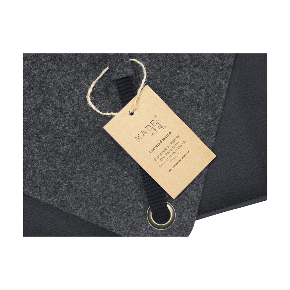 Recycled Felt & Apple Leather Laptop Sleeve 14"