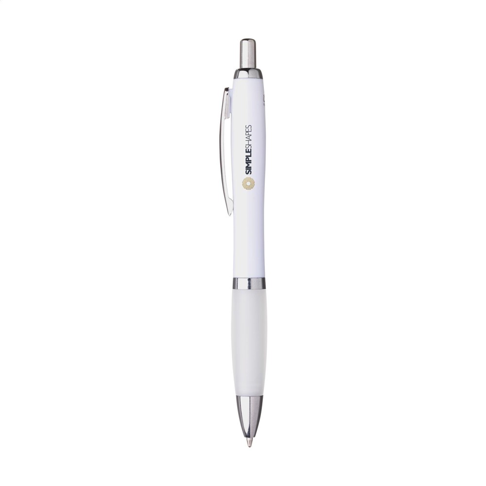 Athos Trans RCS Recycled ABS Kugelschreiber - weiß (± PMS White)
