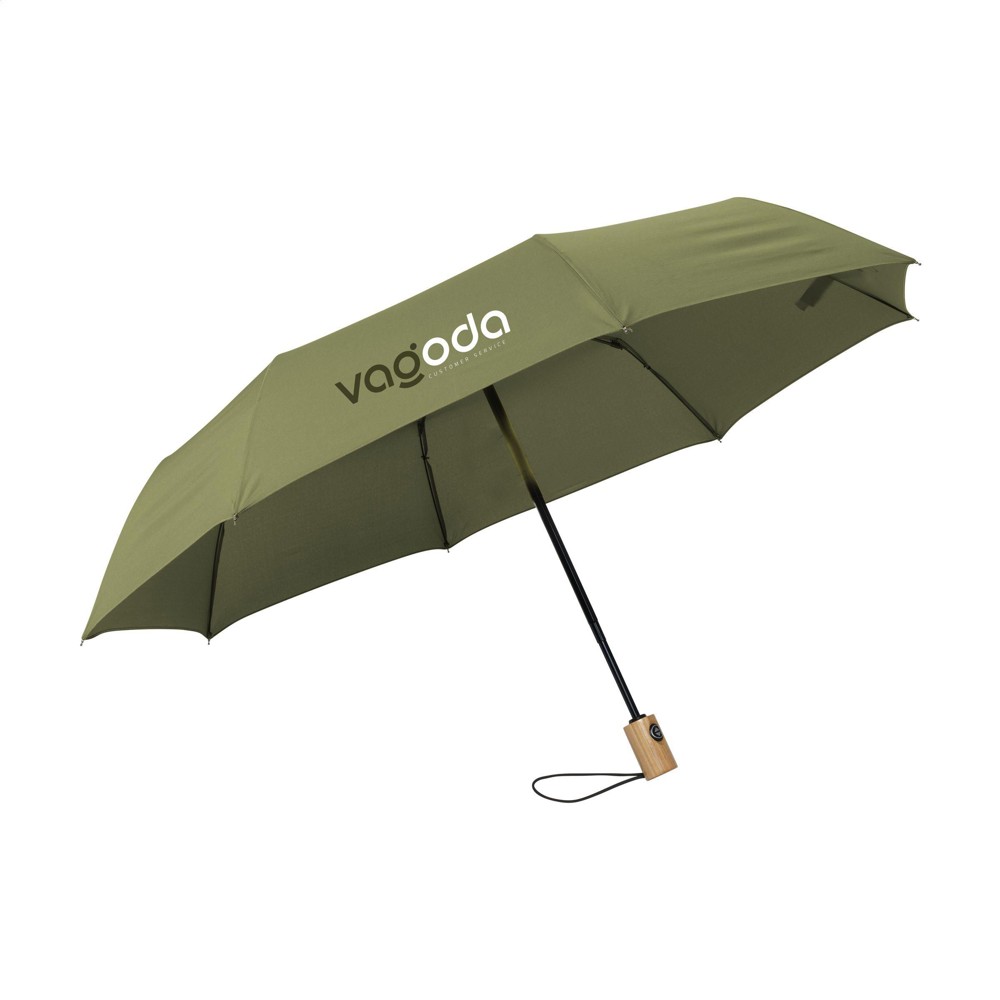 Michigan faltbarer RCS RPET-Regenschirm 21 inch - olivgrün (± PMS 5763C)