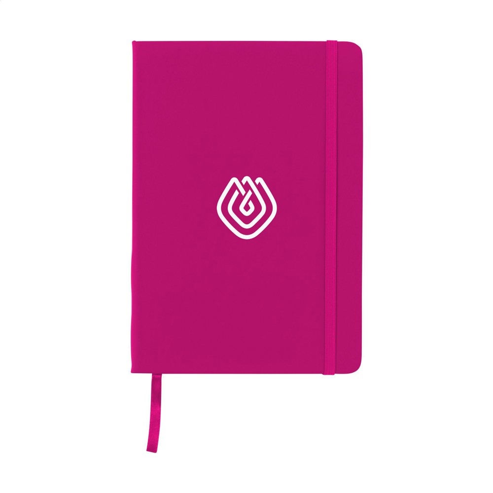 BudgetNote A5 Lines Notizbuch - magentafarben (± PMS 214C)