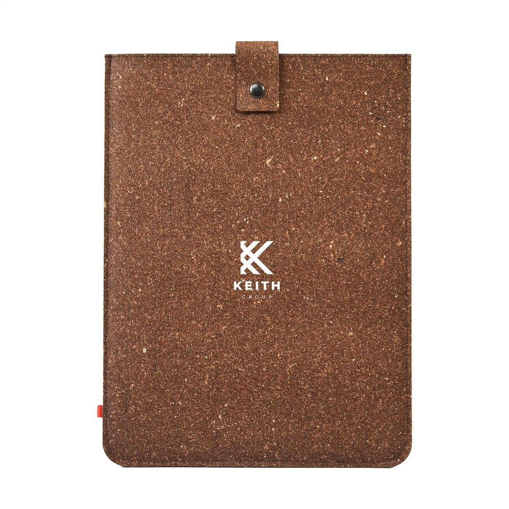 Recycled Leather Laptop Sleeve 14" - braun
