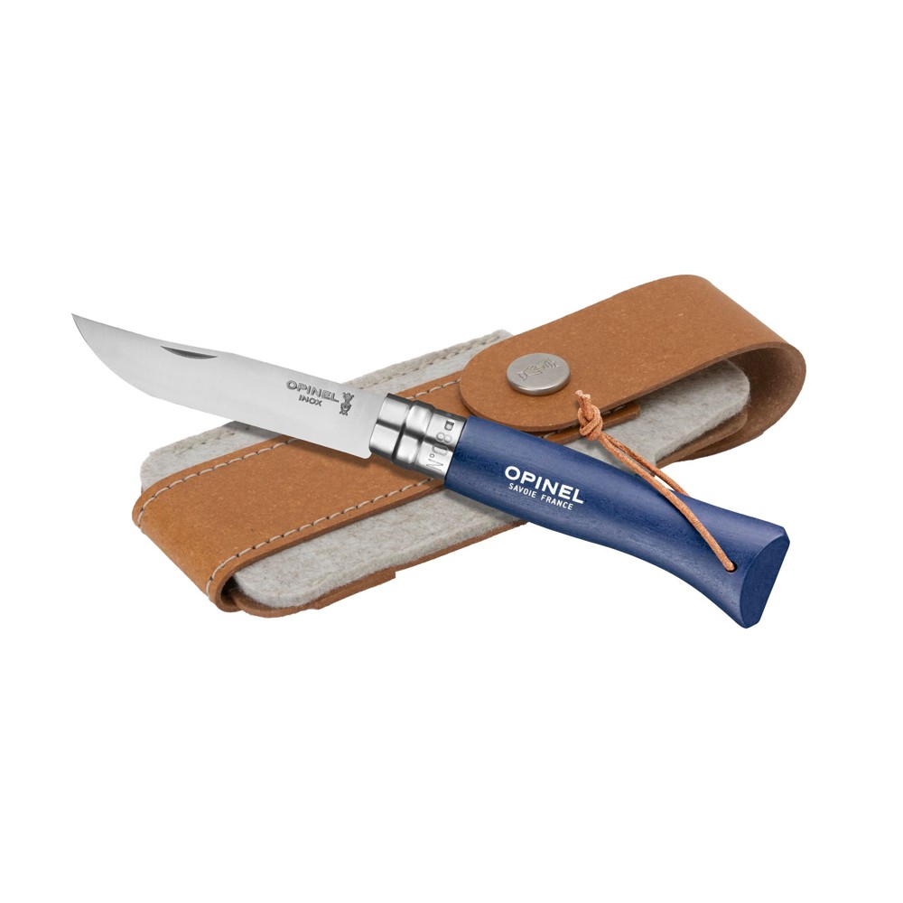 Opinel Colorama No 08 Taschenmesser in einer Gürteletui