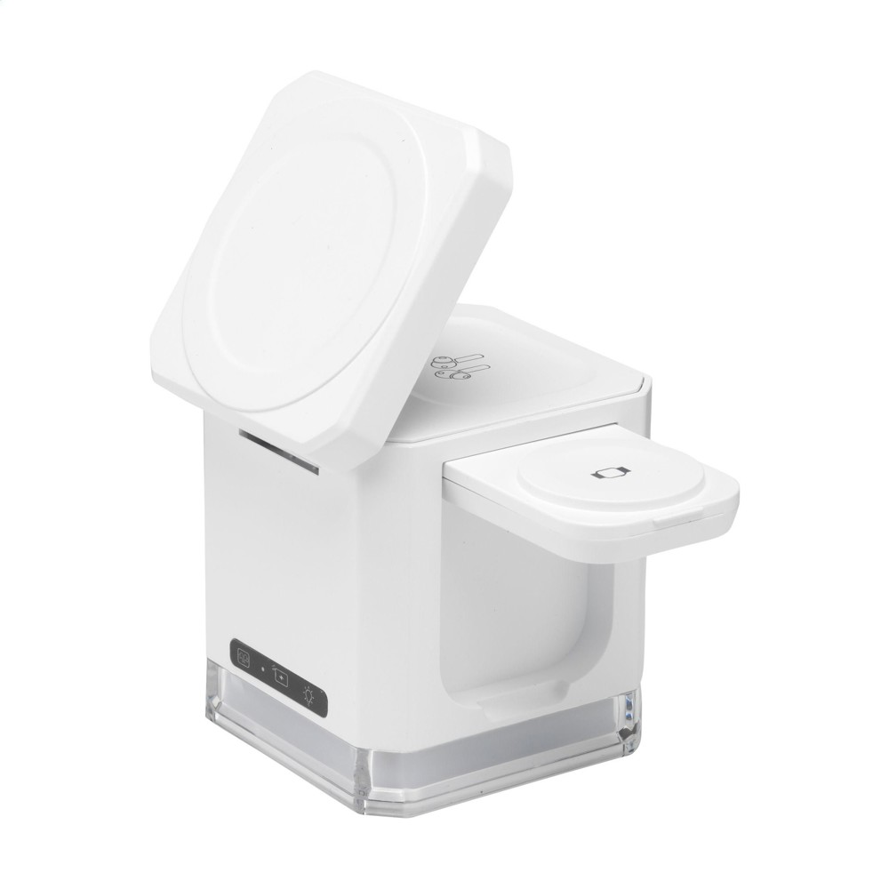 Cube Magsafe 3-in-1 RCS Recycled ABS Charging Stand - weiß
