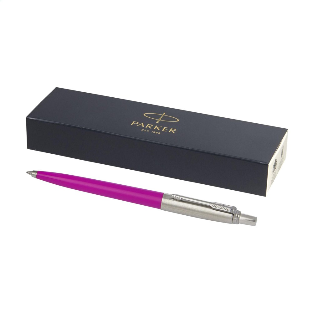 Parker Jotter Recycelter Kugelschreiber - blaue Tinte - magentafarben (± PMS 2395C)