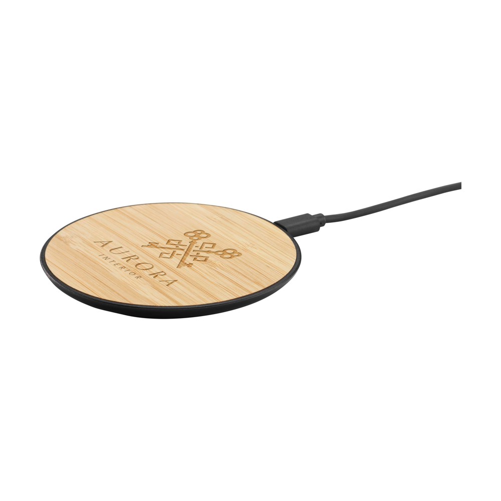 Bamboo 15W Wireless Fast Charger Schnelladegerät - schwarz