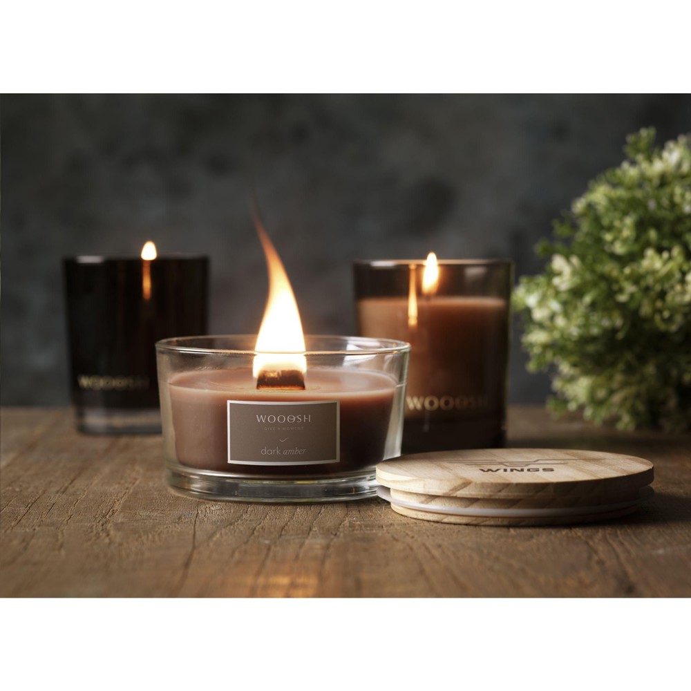 Wooosh Flame Scented Candle Dark Amber Duftkerze