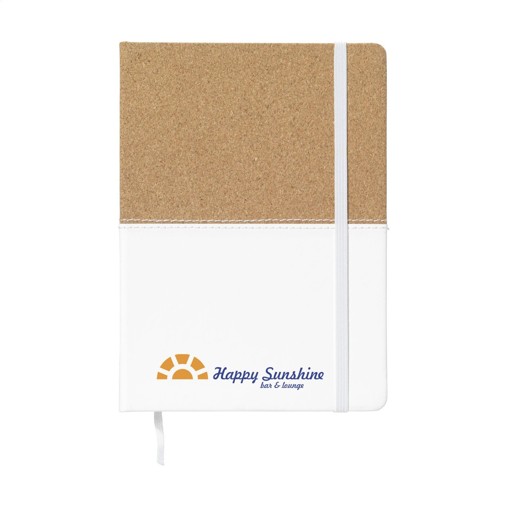 Journal Cork Notebook Notizbuch - weiß (± PMS White)
