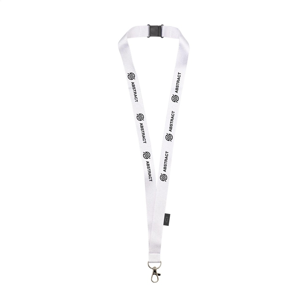 Lanyard Safety GRS RPET 2 cm Schlüsselband - weiß