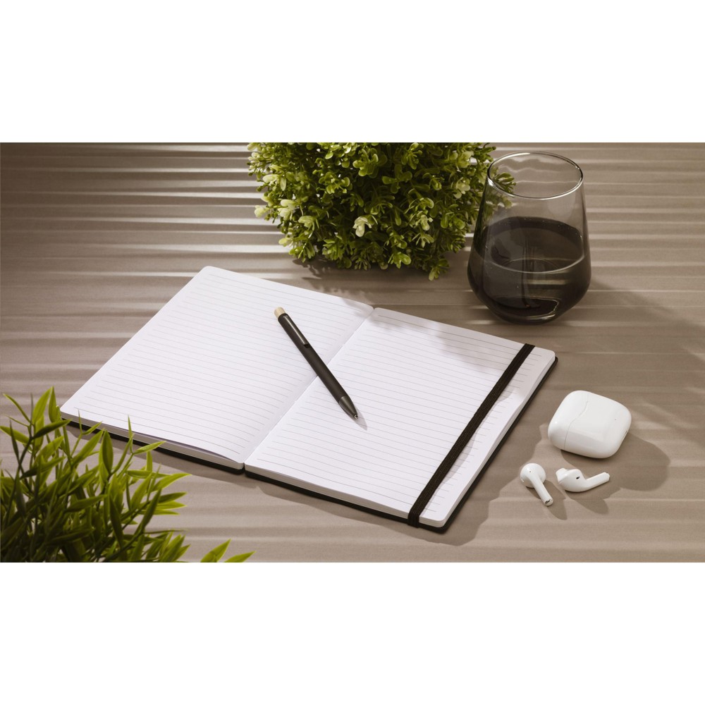 Bamboo Journal Naked Spine Notebook Black A5 Notizbuch