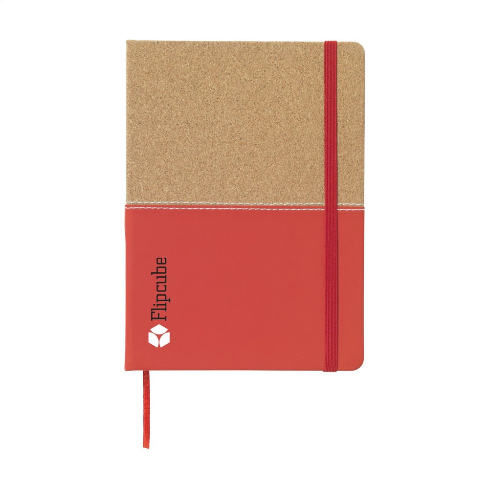 Journal Cork Notebook Notizbuch - rot (± PMS 186)