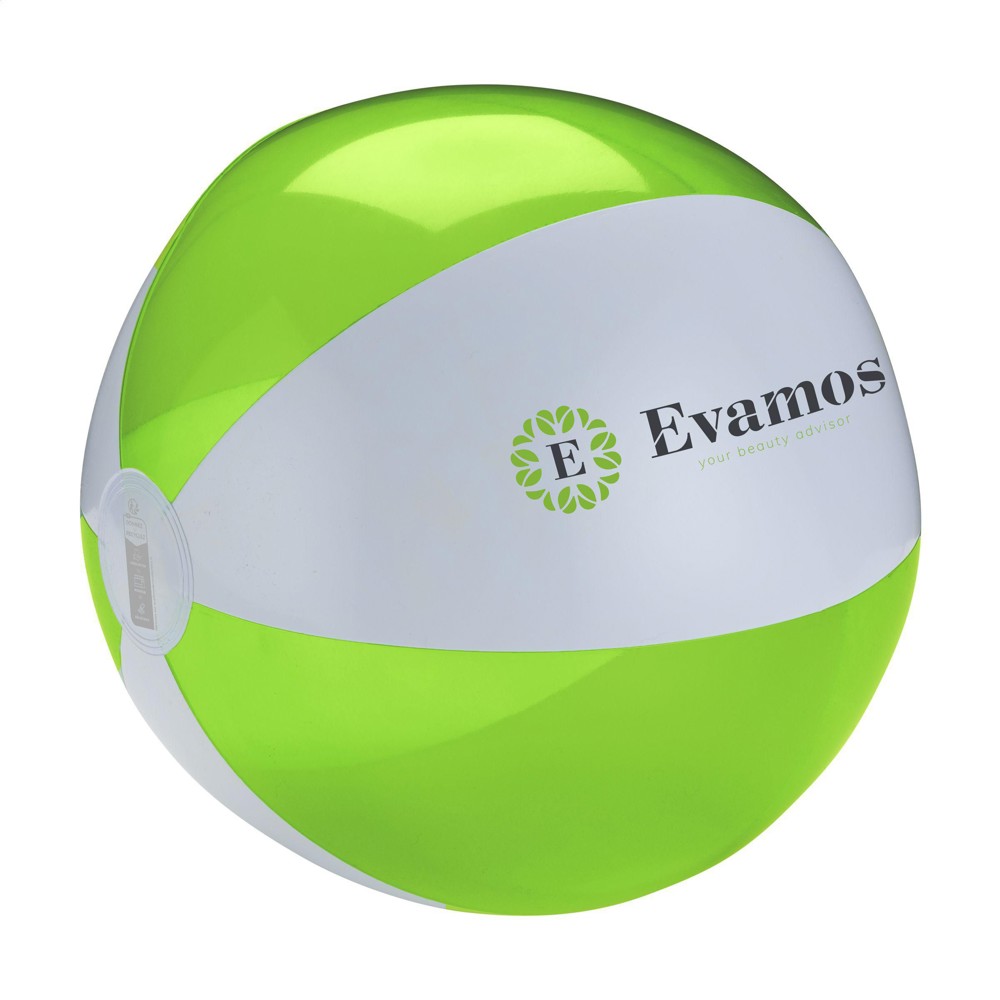 BeachBall Ø 30 cm - weiß/limone