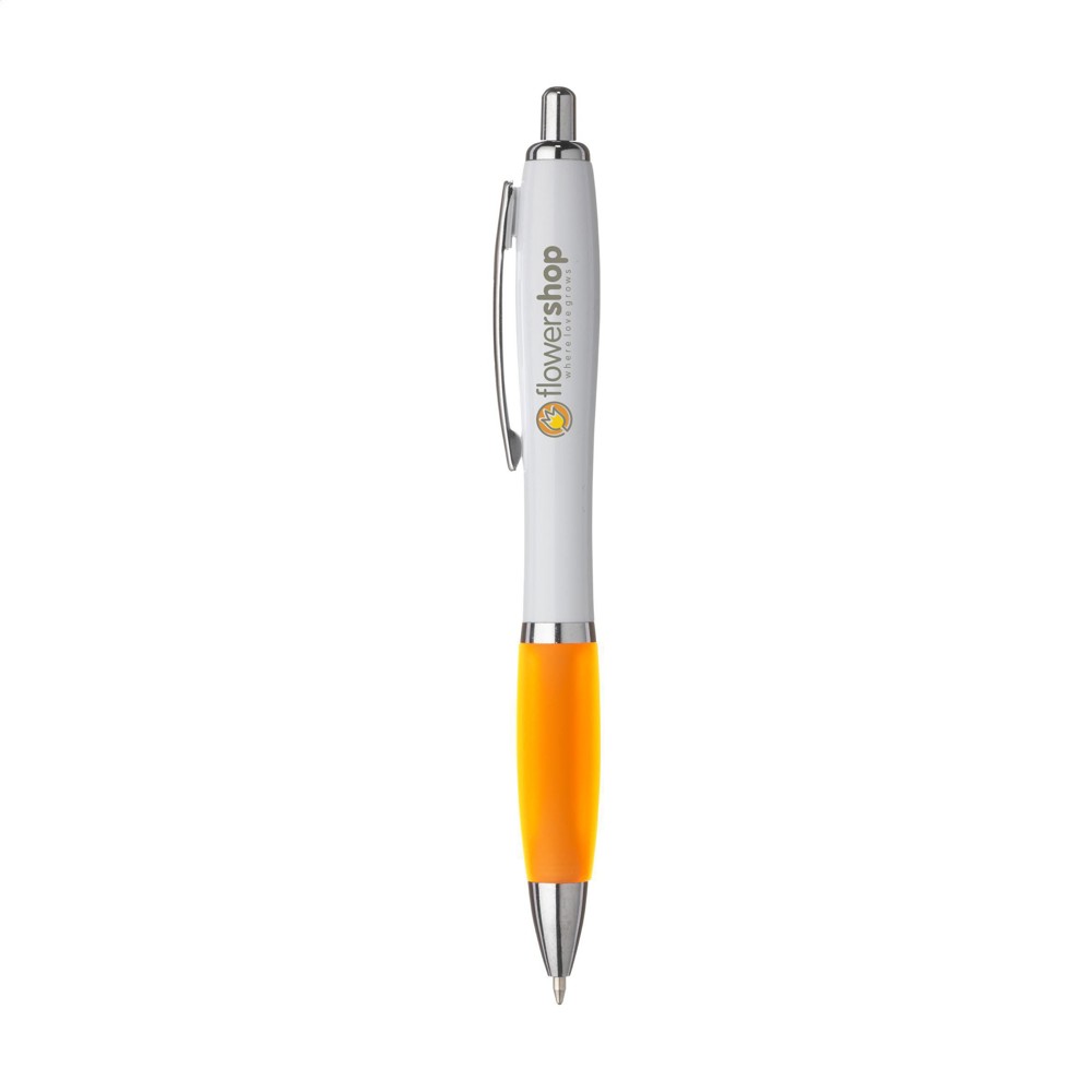 Athos White Kugelschreiber - orange (± PMS 1505)
