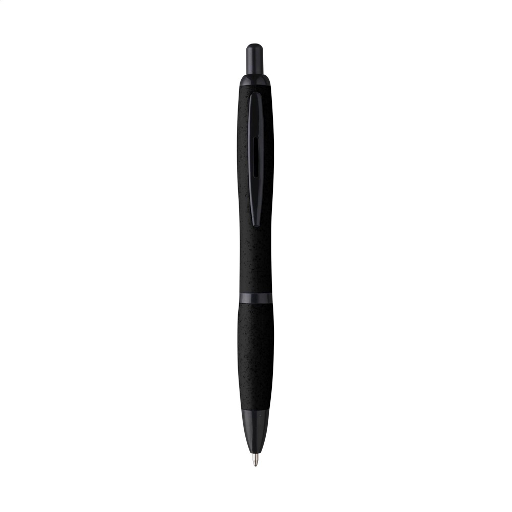 Athos Wheat-Cycled Pen Kugelschreiber aus Weizenstroh - schwarz (± PMS Black)
