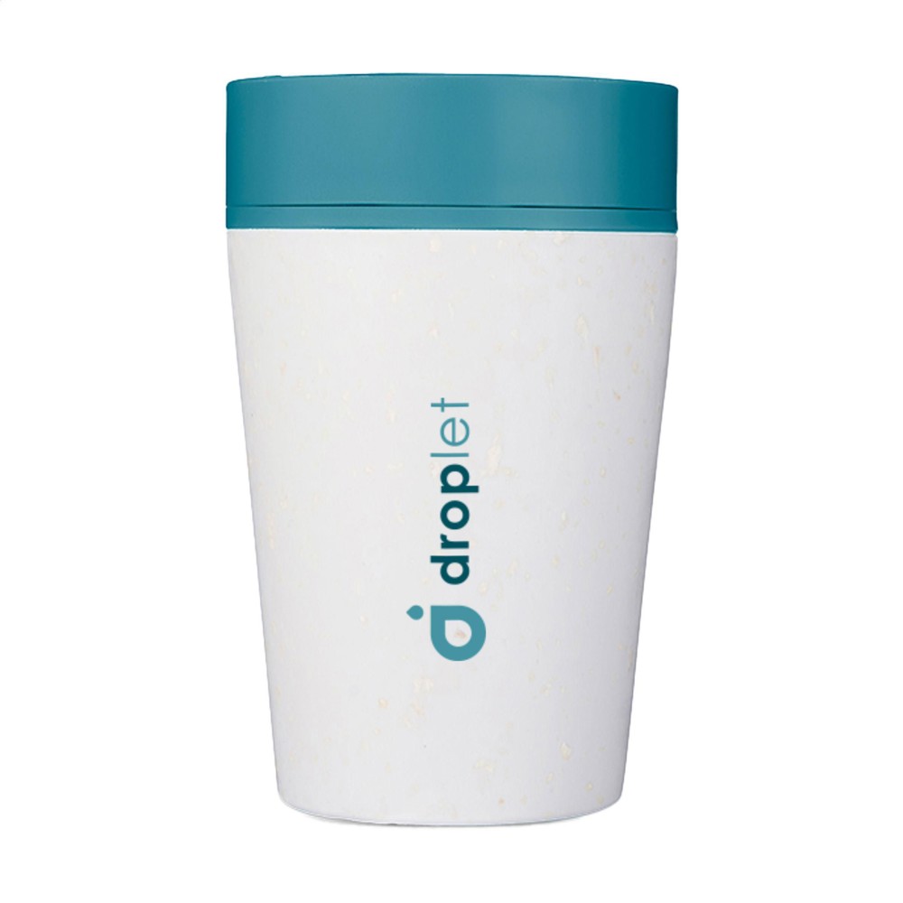 Circular&Co Recycled Coffee Cup 227 ml Kaffeebecher - weiß/grün (± PMS 7718U)