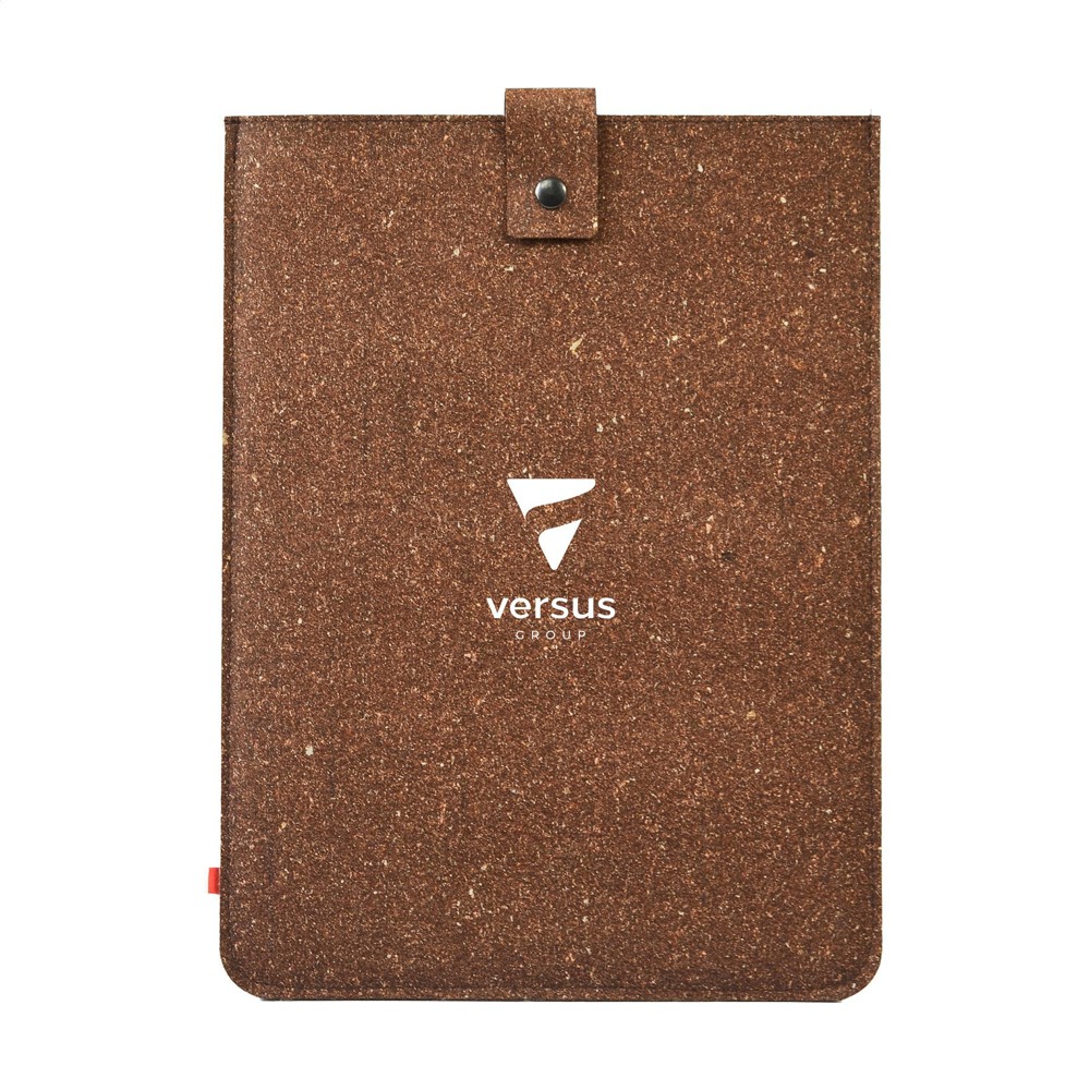 Recycled Leather Laptop Sleeve 16" - braun