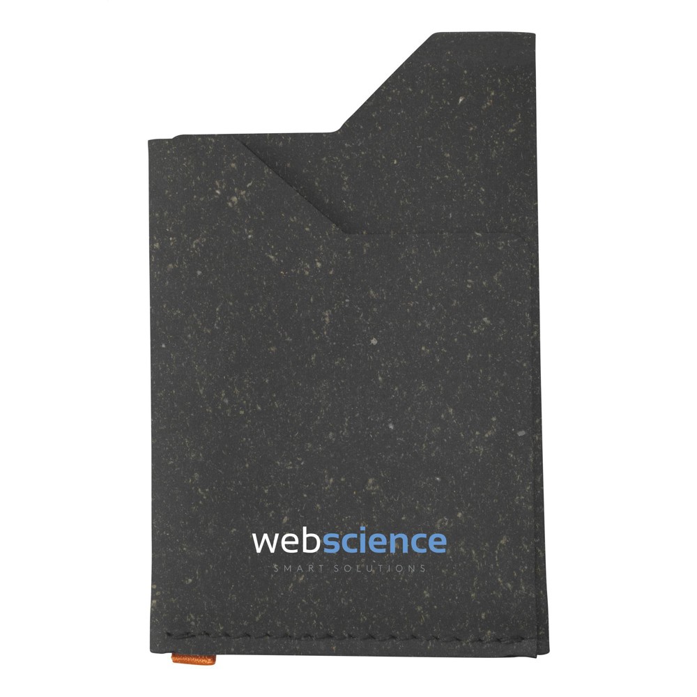 Recycled leather cardholder Kartenhalter - schwarz