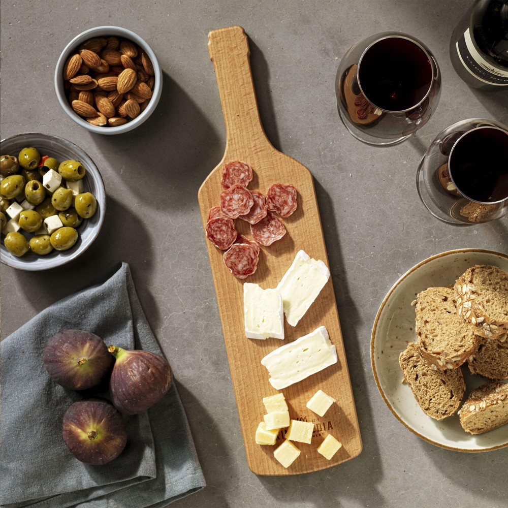 Bowls and Dishes - Buchenholz - Wine Bottle Board Serviertablett