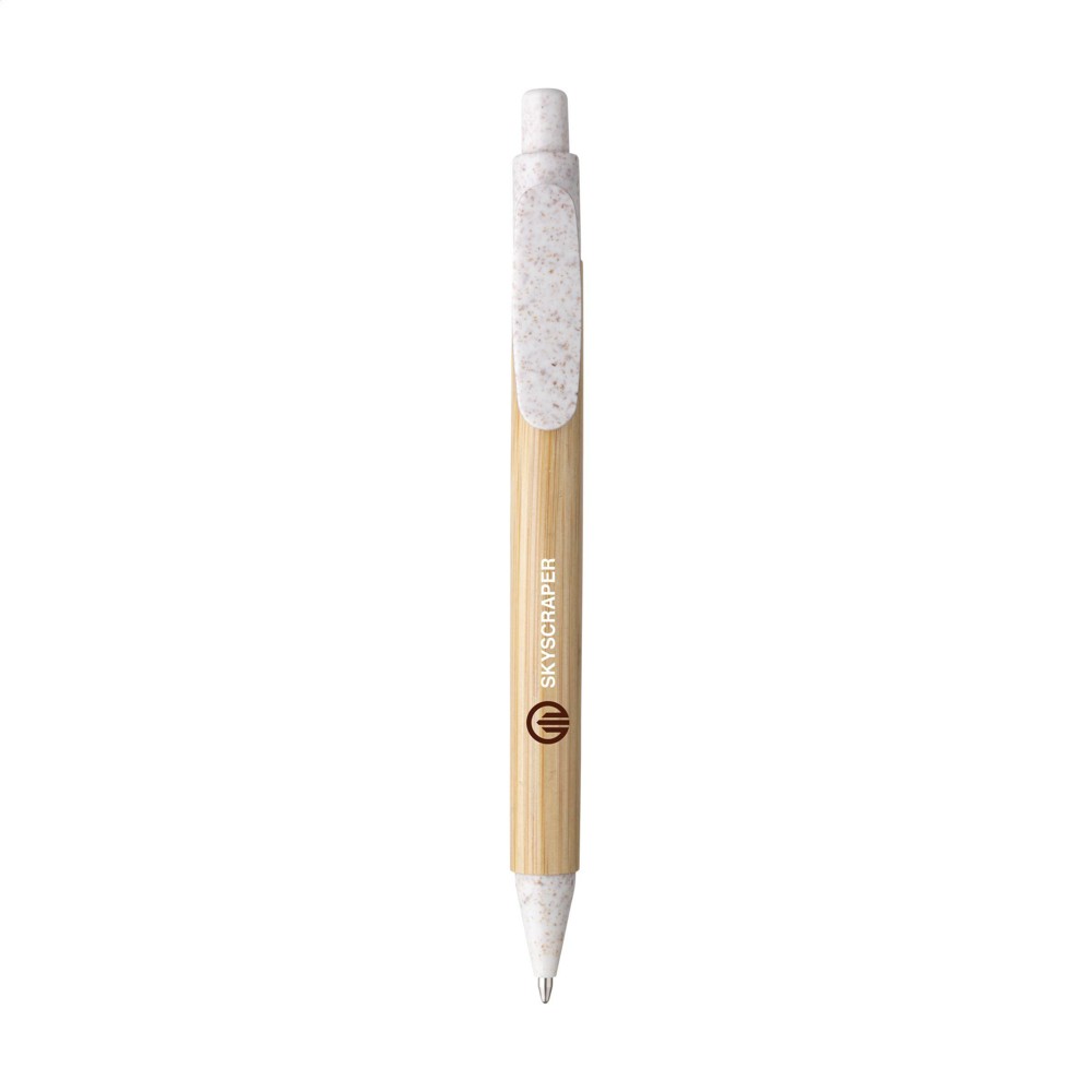 Bamboo Wheat Pen Kugelschreiber aus Weizenstroh - weiß