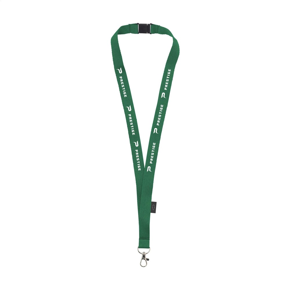 Lanyard Safety GRS RPET 2 cm Schlüsselband - grün (± PMS 348C)