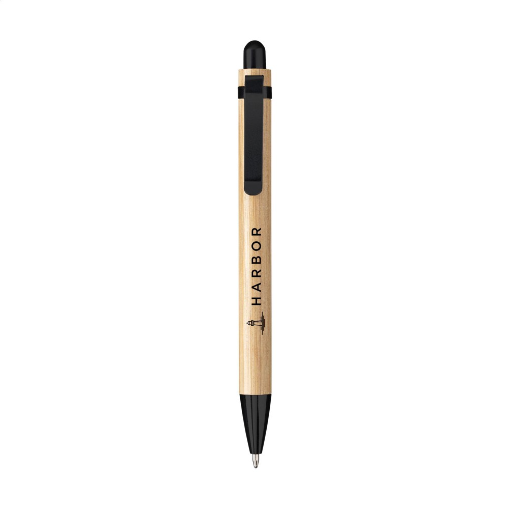 Boston Bamboo Kugelschreiber - schwarz (± PMS Black)