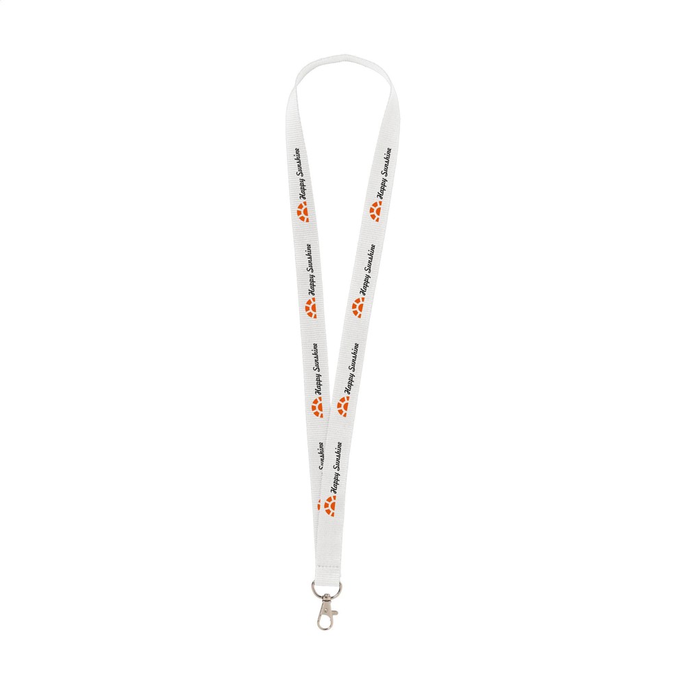 Keycord Budget 2 cm Schlüsselband - weiß (± PMS White)