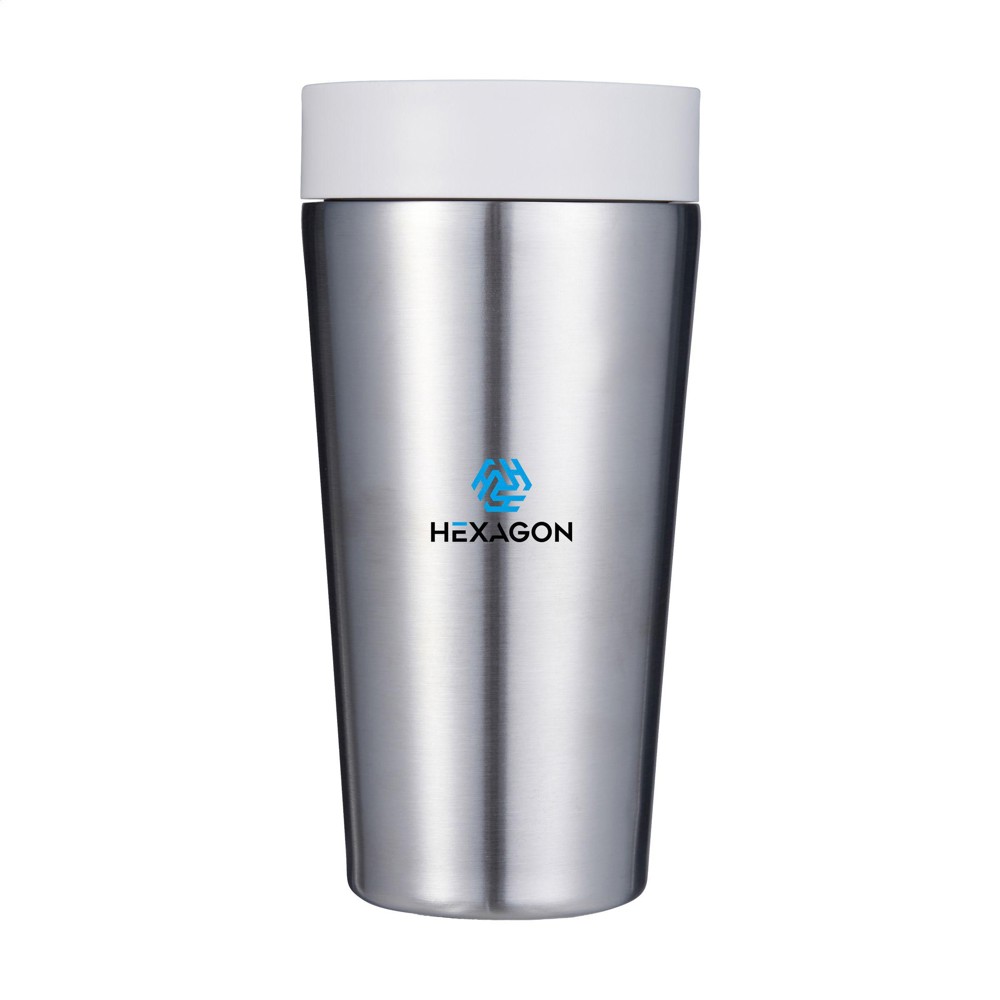 Circular&Co Recycled Stainless Steel Coffee Cup 340 ml - weiß