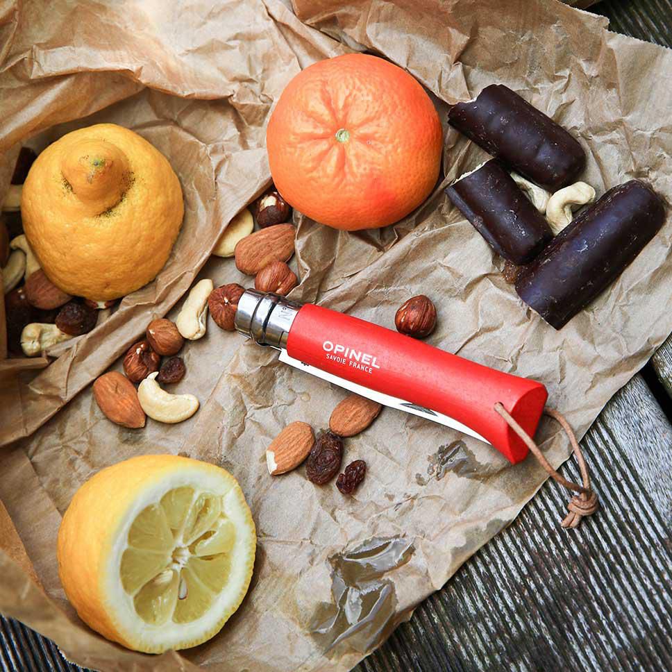 Opinel Colorama No 08 Taschenmesser in einer Gürteletui
