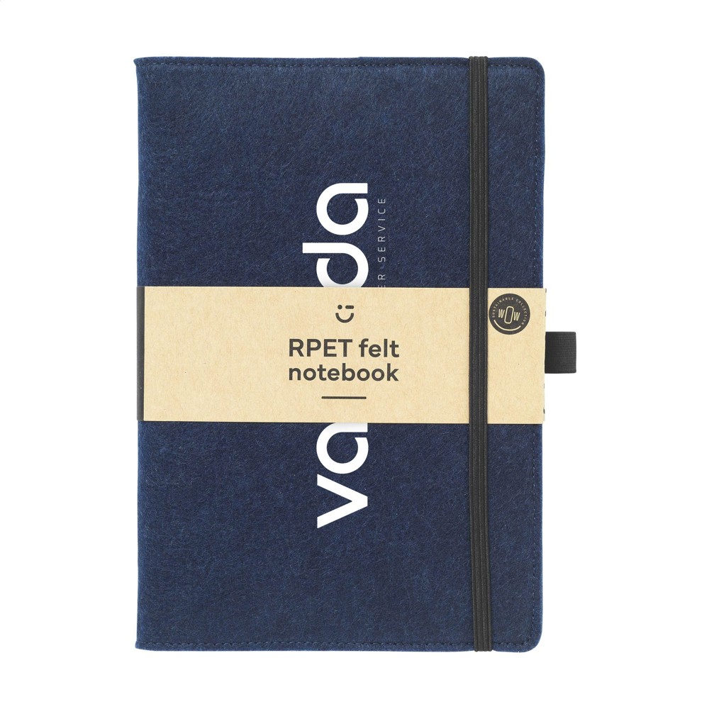 Felty GRS RPET Notebook A5 Notizbuch - dunkel blau