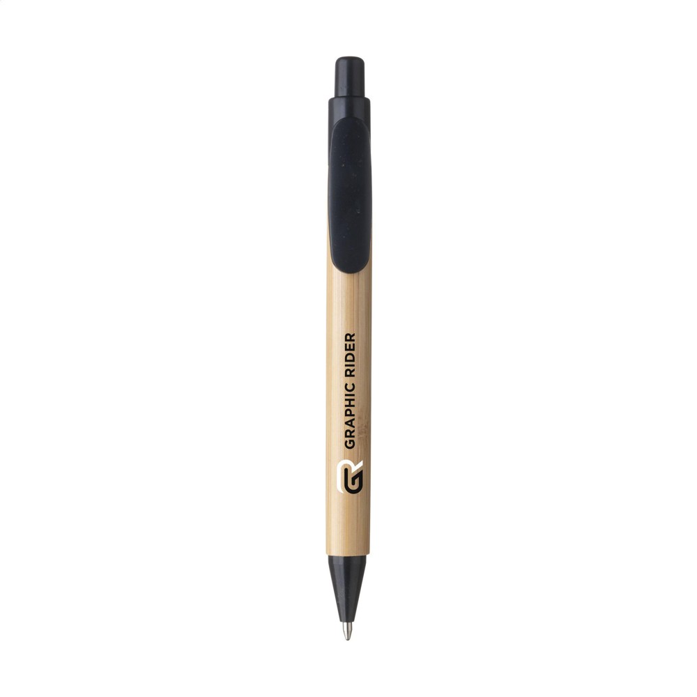 Bamboo Wheat Pen Kugelschreiber aus Weizenstroh - schwarz (± PMS Black)