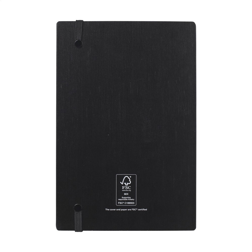 Bamboo Journal Naked Spine Notebook Black A5 Notizbuch
