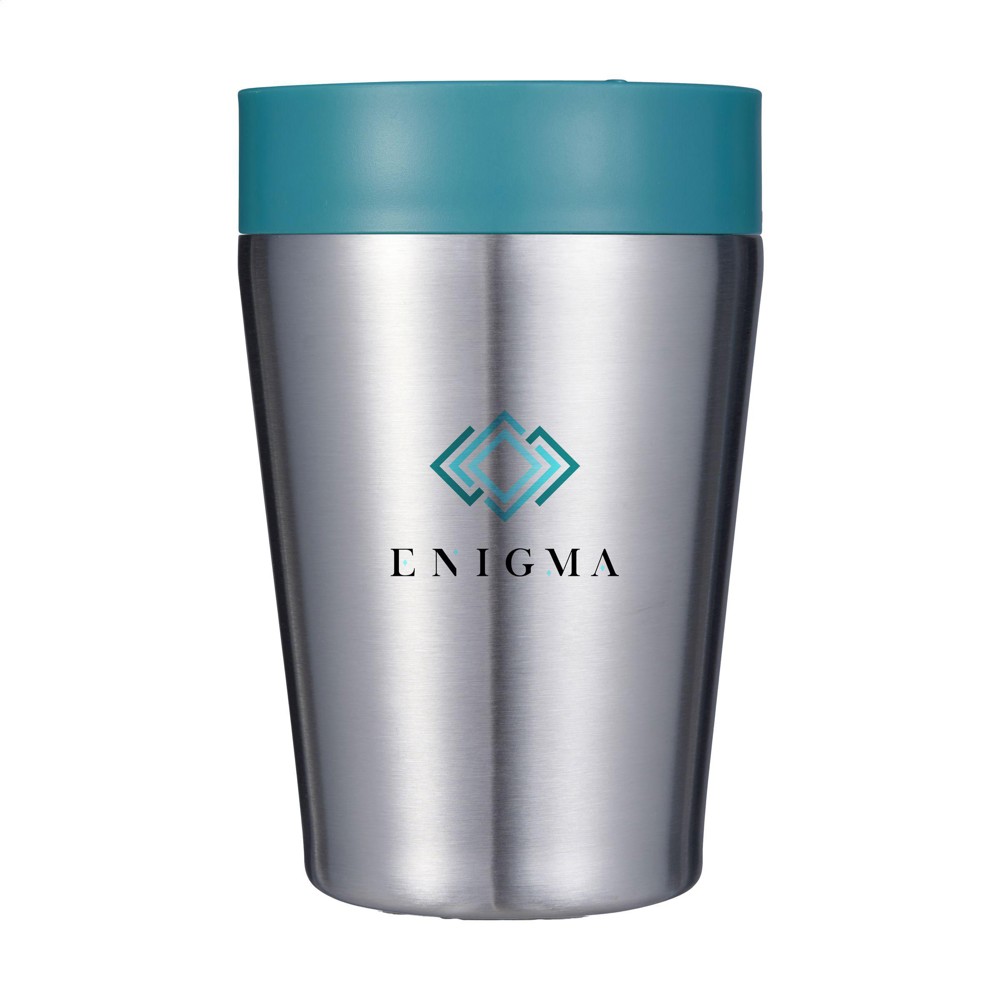Circular&Co Recycled Stainless Steel Coffee Cup 227 ml - grün (± PMS 7718U)