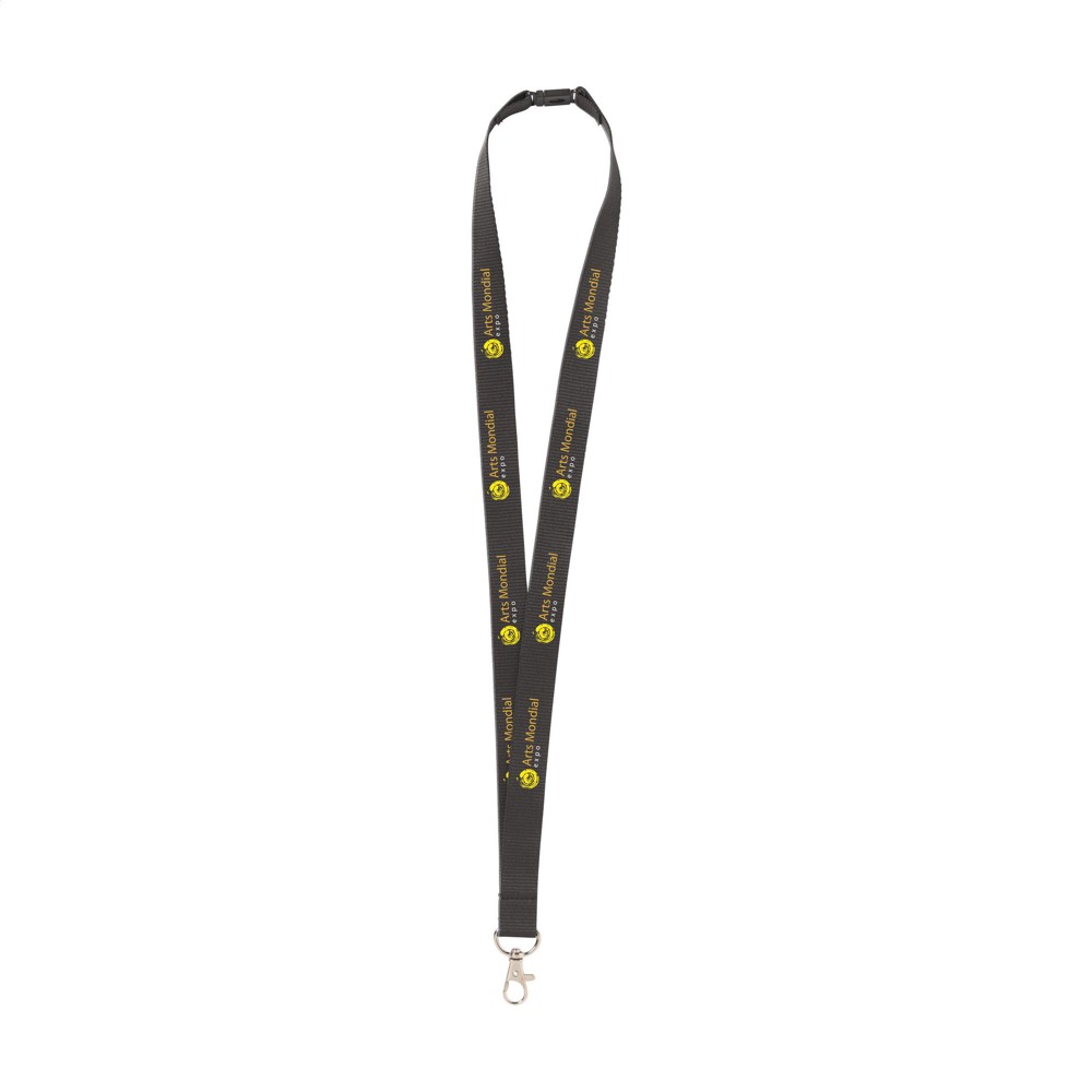 KeyCord Budget Safety 2 cm Schlüsselband - schwarz (± PMS Black)
