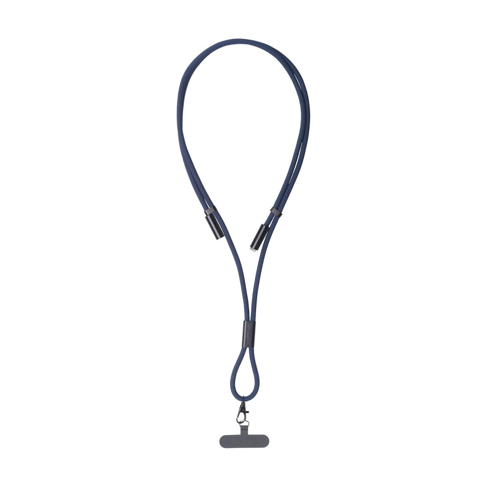 Lanyard 2-in-1 GRS RPET Load & Sync USB Cable - marineblau (± PMS 289C)