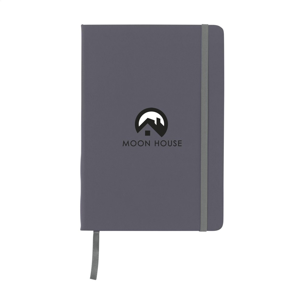 BudgetNote A5 Lines Notizbuch - grau (± PMS 424C)