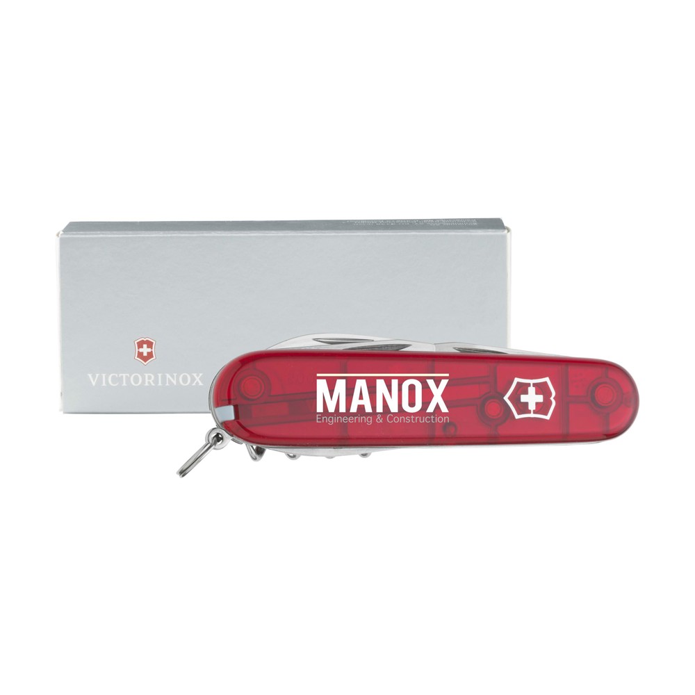Victorinox Spartan Taschenmesser in einer Geschenkverpackung - transparent rot
