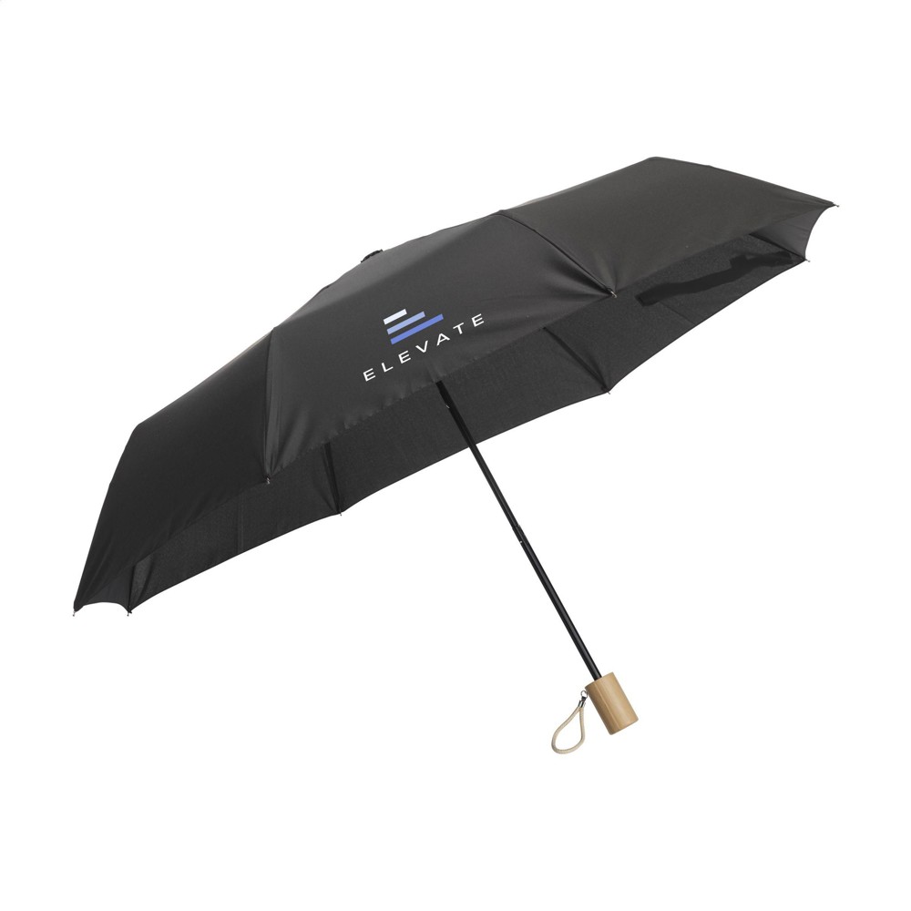 Mini Umbrella RCS RPET faltbarer Regenschirm 21 inch - schwarz