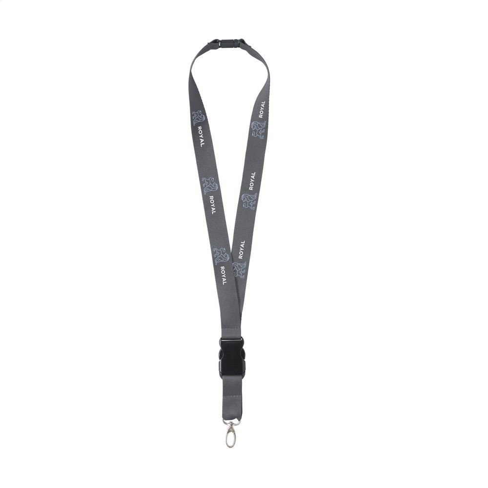 KeyCordSafety 2,4 cm Schlüsselband - grau (± PMS Cool Gray 9)