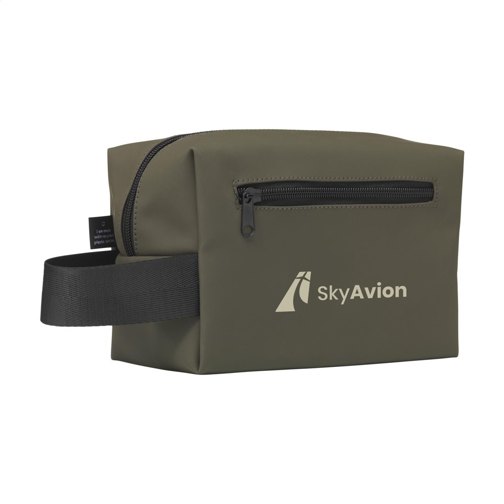 Lennon RCS Recycled Toiletry Bag - dunkelgrün (± PMS 4230C)