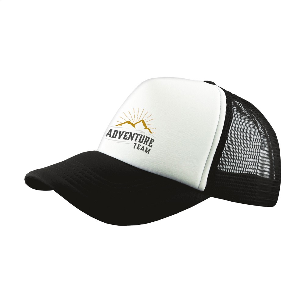 Trucker Cap - schwarz/weiß (± PMS Black)