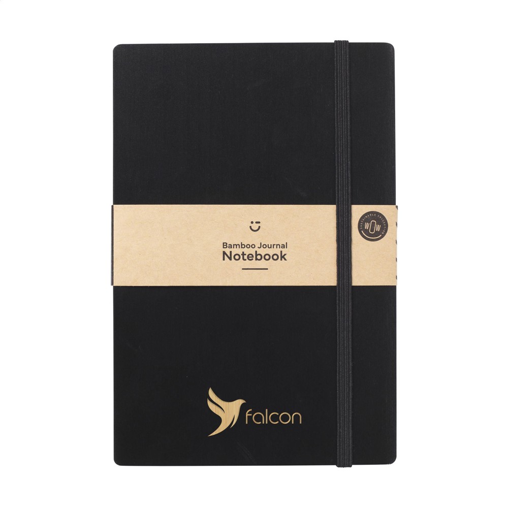 Bamboo Journal Naked Spine Notebook Black A5 Notizbuch