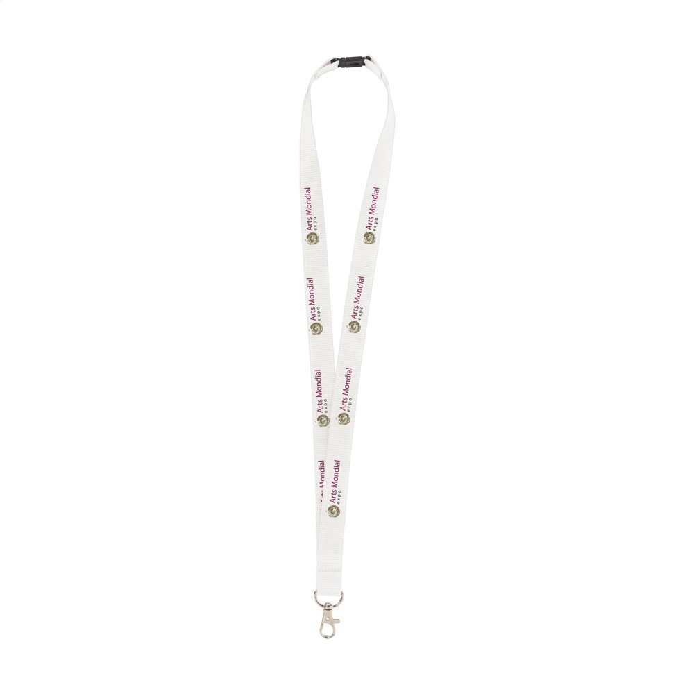 KeyCord Budget Safety 2 cm Schlüsselband - weiß (± PMS White)