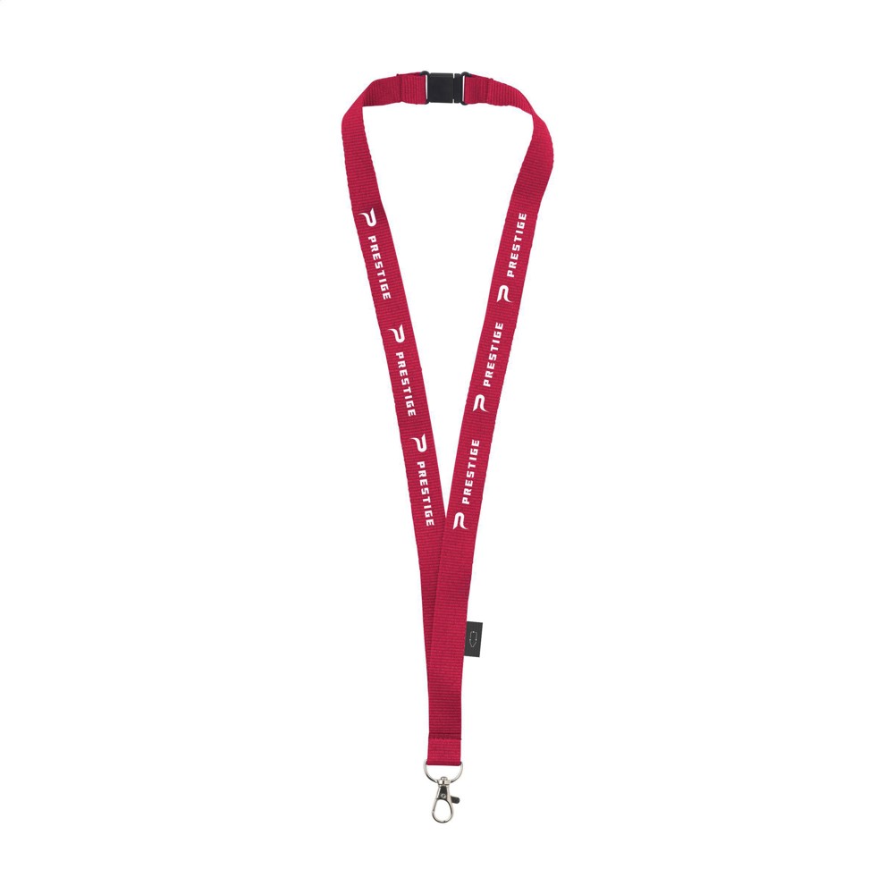 Lanyard Safety GRS RPET 2 cm Schlüsselband - rot (± PMS 185C)