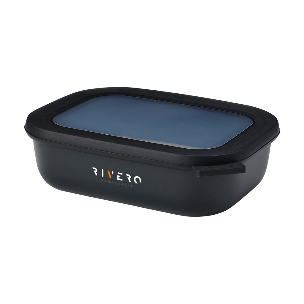 Mepal Cirqula Mehrzweckbehälter rechteckig 1 L Lunchbox - schwarz (± PMS 419C)