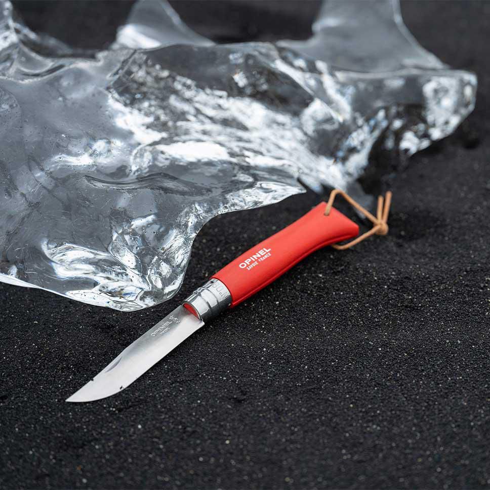 Opinel Colorama No 08 Taschenmesser in einer Gürteletui